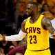 LeBron James of the Cleveland Cavaliers during Game 4 of the Eastern Conference finals against the Atlanta Hawks at Quicken Loans Arena in Cleveland May 26, 2015
Gregory Shamus/Getty Images